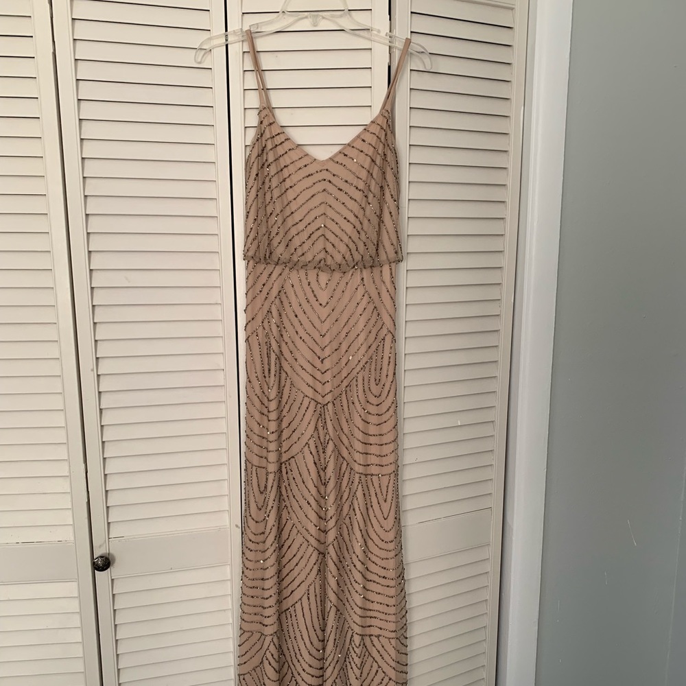Adrianna Papell Sequined Blouson Gown